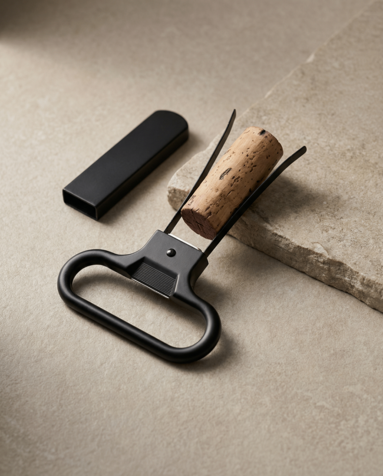 SOMM DIGI Ah-So two-prong wine opener with protective cap - affordable cork puller for home use